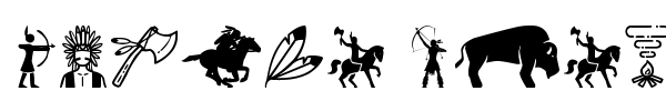 Native American Indians font preview